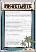 Vorschau - Arbeitsblätter - Schuljahresende Bucketliste Sommerferien - Seite 1