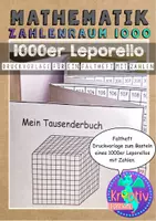 Vorschau - Stationenlernen - Zahlenraum bis 1000 Faltheft mit Zahlen - Deckblatt