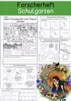 Vorschau - Arbeitsblätter - Forscherheft - Schulgarten / Garten - Deckblatt