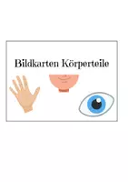 Vorschau - Bildkarten - Bildkarten unbestimmte Artikel Körper - Deckblatt