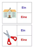 Vorschau - Bildkarten - Bildkarten unbestimmte Artikel Schule - Seite 1
