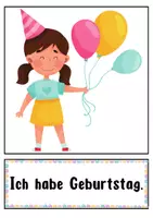 Vorschau - Bildkarten - Bild- und Wortkarten DAZ Geburtstag haben - Seite 1