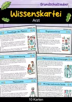 Vorschau - Stationenlernen - Arzt - Wissenskartei - Berufe - Deckblatt