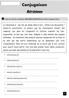Aperçu - Feuilles d'exercices - Petit dossier conjugaison - révisions CEB 5-6ème - Page de couverture