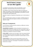 Aperçu - Autre type de ressources - Le Lac des Cygnes - Marionnettes à doigts pour les cours de musique - Page 1