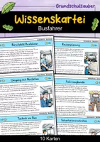 Vorschau - Stationenlernen - Busfahrer - Wissenskartei - Berufe - Deckblatt