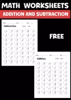 Aperçu - Tests - Free Math Addition and Subtraction Worksheets Within20-1st Grade Math Facts - Page de couverture