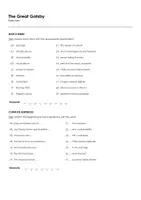 Aperçu - Feuilles d'exercices - The Great Gatsby (fiches de travail en anglais sur le film) - Page 1
