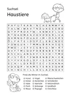 Vorschau - Arbeitsblätter - Suchsel Haustiere / Buchstabengitter (differenziert) - Seite 2