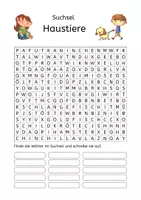 Vorschau - Arbeitsblätter - Suchsel Haustiere / Buchstabengitter (differenziert) - Seite 3
