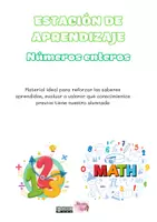 Vista previa - Hojas de trabajo - Estación de aprendizaje números enteros - página 2