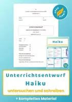 Vorschau - Stundenentwürfe - Unterrichtsentwurf Haiku mit Material - Deckblatt