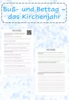 Vorschau - Arbeitsblätter - Buß- und Bettag - das Kirchenjahr (ev.) - Deckblatt