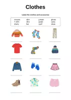 Vorschau - Arbeitsblätter - Kleidung auf Englisch Vokabeln - Clothes English - Deckblatt