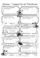 Vorschau - Arbeitsblätter - Tukanklasse Sommerferien Lesepass Klassentier Tukan - Seite 2
