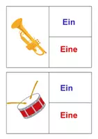 Vorschau - Bildkarten - Bildkarten unbestimmte Artikel Musik - Seite 1