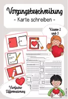 Vorschau - Arbeitsblätter - Vorgangsbeschreibung Karte Muttertag Vatertag - Deckblatt