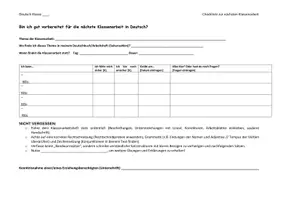 Vorschau - Prüfungsvorbereitung - Checkliste Klassenarbeiten Deutsch Sek. I - Deckblatt