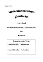 Vorschau - Stundenentwürfe - Textanalyse - Klasse 10 (Digitale Unterrichtsreihe Deutsch) - Seite 1