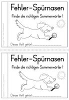 Vorschau - Arbeitsblätter - Fehler-Spürnasen Sommer Lies genau Lesegenauigkeit Deutsch 1.Klasse 2.Klasse - Seite 1
