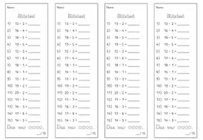 Vorschau - Test - Blitztest_Mathe_Subtraktion_ZR20_ohne Zehnerübergang - Seite 2