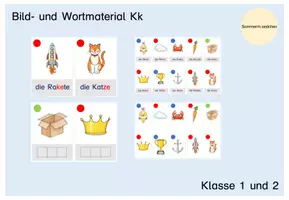 Vorschau - Fördermaterial/Inklusion - Buchstabeneinführung: Lern- und Bildmaterial Kk - Deckblatt