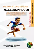 Vorschau - Arbeitsblätter - Wasserspringen Schwimmen - Komplettpaket - Deckblatt