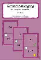 Vorschau - Spiele - Rechenspaziergang 3er Reihe Multiplikation und Division - Deckblatt