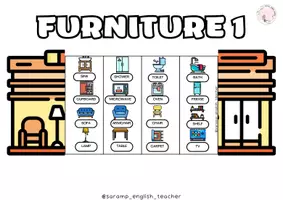 Vista previa - Hojas de trabajo - PACK: THE HOUSE, ROOMS & FURNITURE - página 3