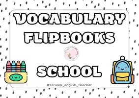 Vista previa - Manualidades / Dibujos para colorear - SCHOOL SUPPLIES FLIPBOOKS - página 1