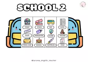 Vista previa - Manualidades / Dibujos para colorear - SCHOOL SUPPLIES FLIPBOOKS - página 3