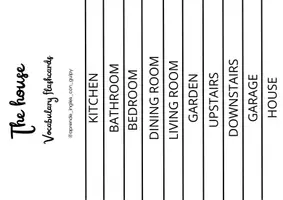 anteprima - Flashcard - The house. BINGO - Pagina 1