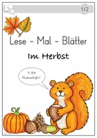 Vorschau - Arbeitsblätter - Lese-Mal-Blätter - Im Herbst - Deckblatt