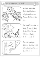 Vorschau - Arbeitsblätter - Lese-Mal-Blätter - Im Herbst - Seite 2