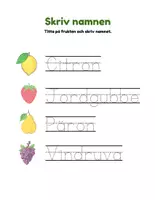 förhandsvisning - đ FruktĂ€ventyr: kĂ€nna igen och skriva frukt đ - sida 3