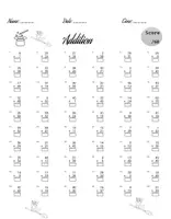 Aperçu - Feuilles d'exercices - Math Addition and Subtraction Worksheets Within 60-2nd Grade Math Facts - Page 1