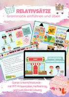 Vorschau - Arbeitsblätter - Relativsätze einführen und üben - ganze Unterrichtsstunde! - Deckblatt