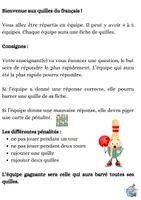 Aperçu - Jeux - Les quilles du français, jeu de révision en français - Page 1