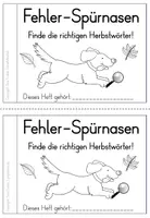 Vorschau - Arbeitsblätter - Fehler-Spürnasen Herbst Lies genau! Lesegenauigkeit Deutsch 1.Klasse 2.Klasse - Seite 1