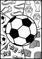 Vorschau - Mal- und Bastelvorlagen - Fußball EM 2024 - Pop Art Bilder zum Weiter- und Ausmalen - Seite 1