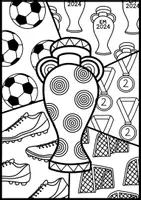Vorschau - Mal- und Bastelvorlagen - Fußball EM 2024 - Pop Art Bilder zum Weiter- und Ausmalen - Seite 3