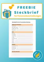 Vorschau - Arbeitsblätter - Freebie Steckbrief für Personenbeschreibung - Deckblatt