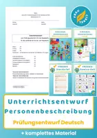 Vorschau - Stundenentwürfe - Prüfungsentwurf Unterrichtsentwurf Deutsch Personenbeschreibung - Deckblatt