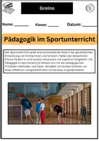 Vorschau - Merkblätter - Pädagogik im Sportunterricht: hilfreiche Informationen für Sportlehrer - Deckblatt