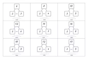 Vorschau - Aufgabenkarten - Aufgabenkarten: Aufgaben zu Zahlentrios-Multiplikation und Division im Zahlenraum bis 100 - Seite 3