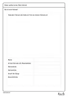 Vorschau - Arbeitsblätter - Mein Fahrrad – Steckbrief, Checkliste und mehr - Seite 1