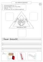 Vorschau - Arbeitsblätter - Feuer / Feuerwehr (Einheit 5 und 6 - Was braucht Feuer? Experimente, Verbrennungsdreieck, Löschen von Feuer) - Seite 1