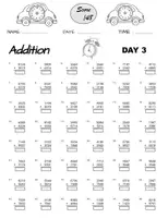 Aperçu - Feuilles d'exercices - Addition and Subtraction Worksheets, 100 days of practice tests, 5th Grade Math - Page 3