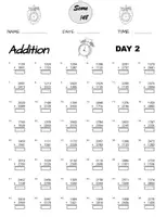 Aperçu - Feuilles d'exercices - Addition and Subtraction Worksheets, 100 days of practice tests,4&5th Grade Math - Page 2