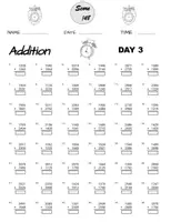Aperçu - Feuilles d'exercices - Addition and Subtraction Worksheets, 100 days of practice tests,4&5th Grade Math - Page 3